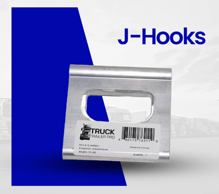 J-Hooks  Tie Down Oval J-Hook - Truck Trailer Pro